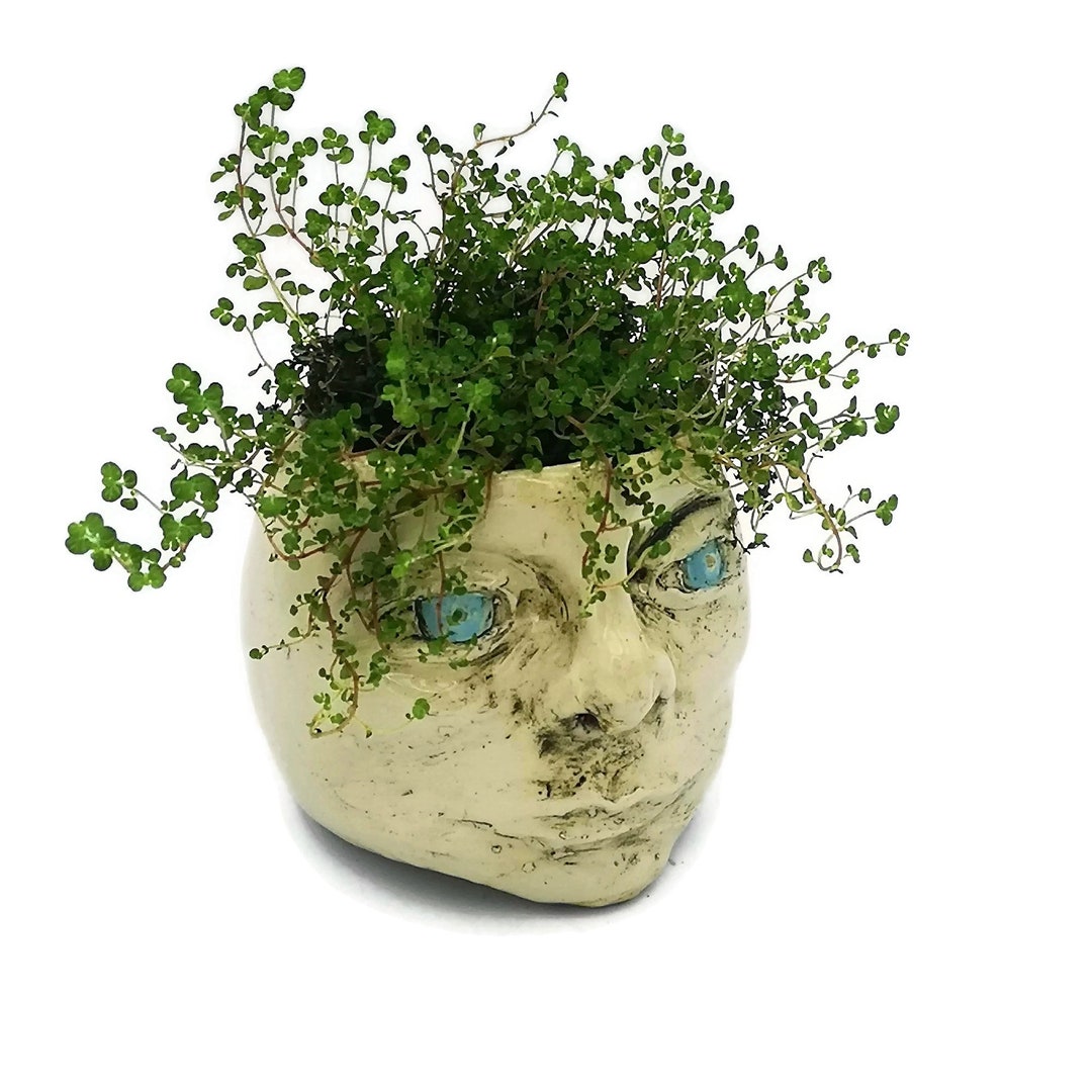 Handmade Ceramic Head Planter Pots, Indoor Modern Ceramic Vase, House Warming Gifts for Her