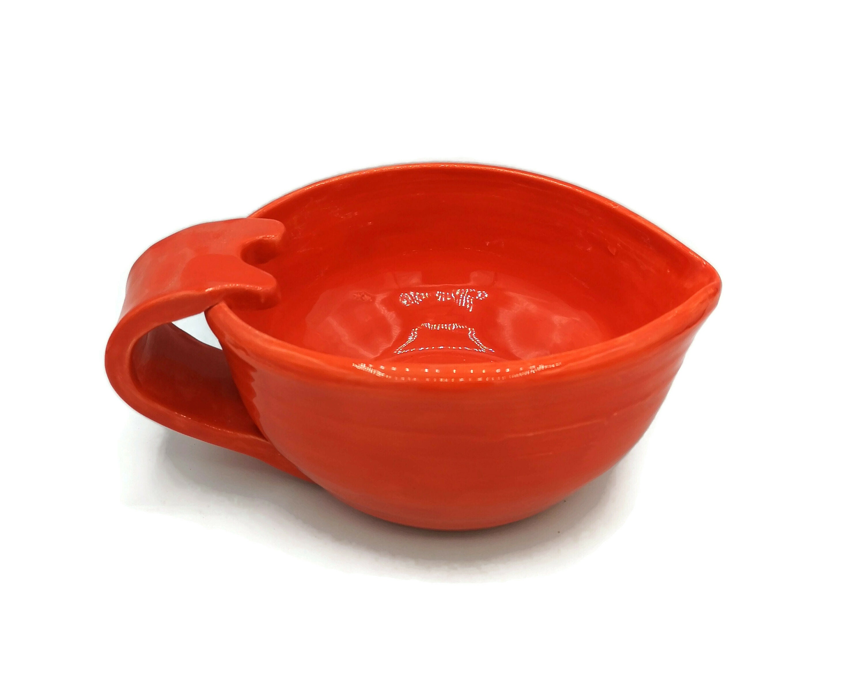 Mixing bowl with pour spouts ceramic bowl with handle batter Etsy