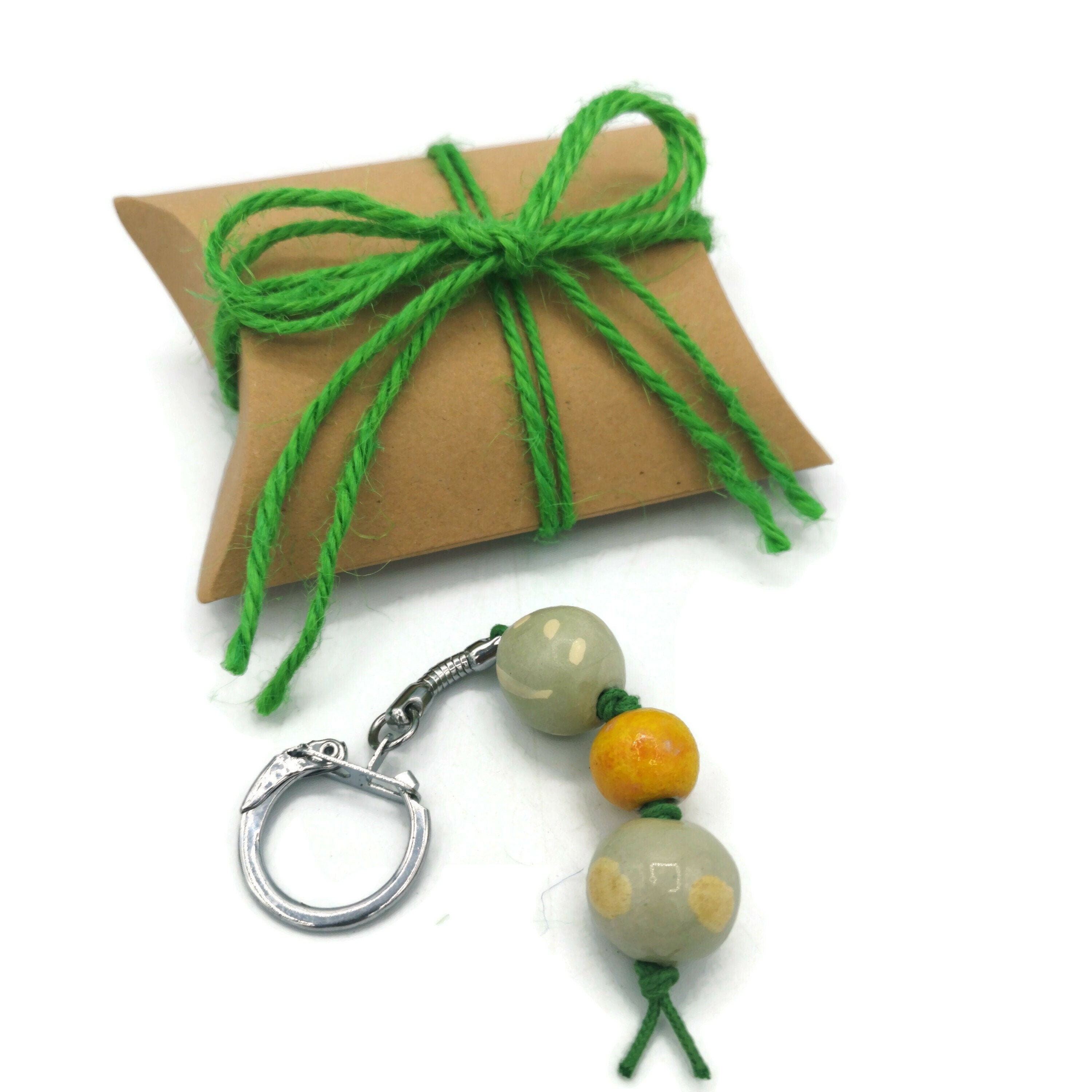 Ceramic keychain for women beaded clay keychains accessories Etsy