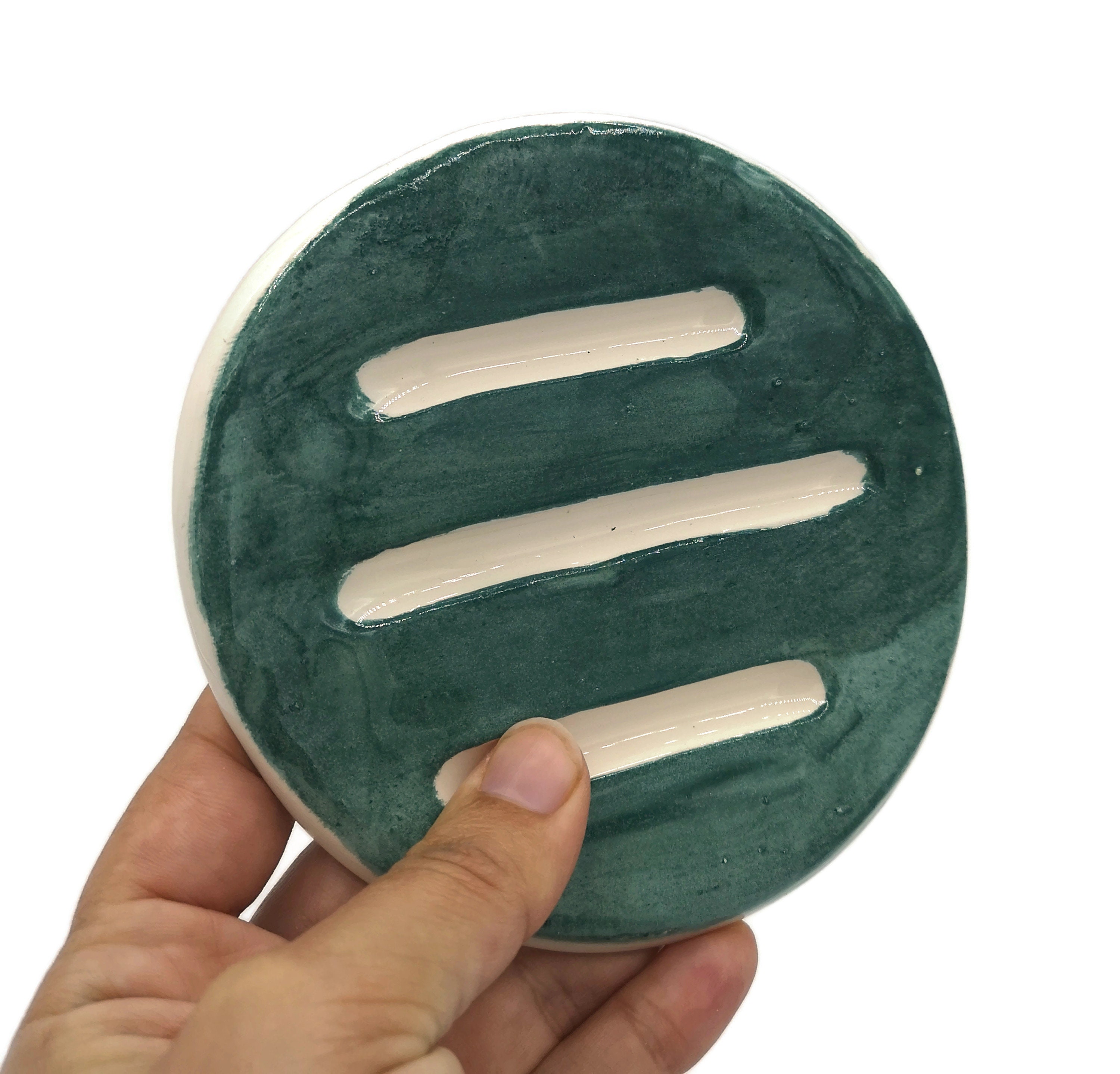 Keramik Seifenschale mit Abfluss runde Seifenschale zum | Etsy