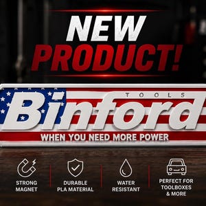 Binford Tools Magnetic Badge, Home Improvement TV Show, Funny Tool Decor