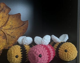 Bee Plush, Bumblebee, Soft Toy, Handmade Toy