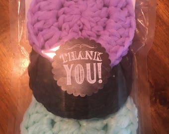 Handmade Crochet Kitchen and/or face won't scratch scrubbies