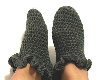 Handmade Crochet Ruffle Socks