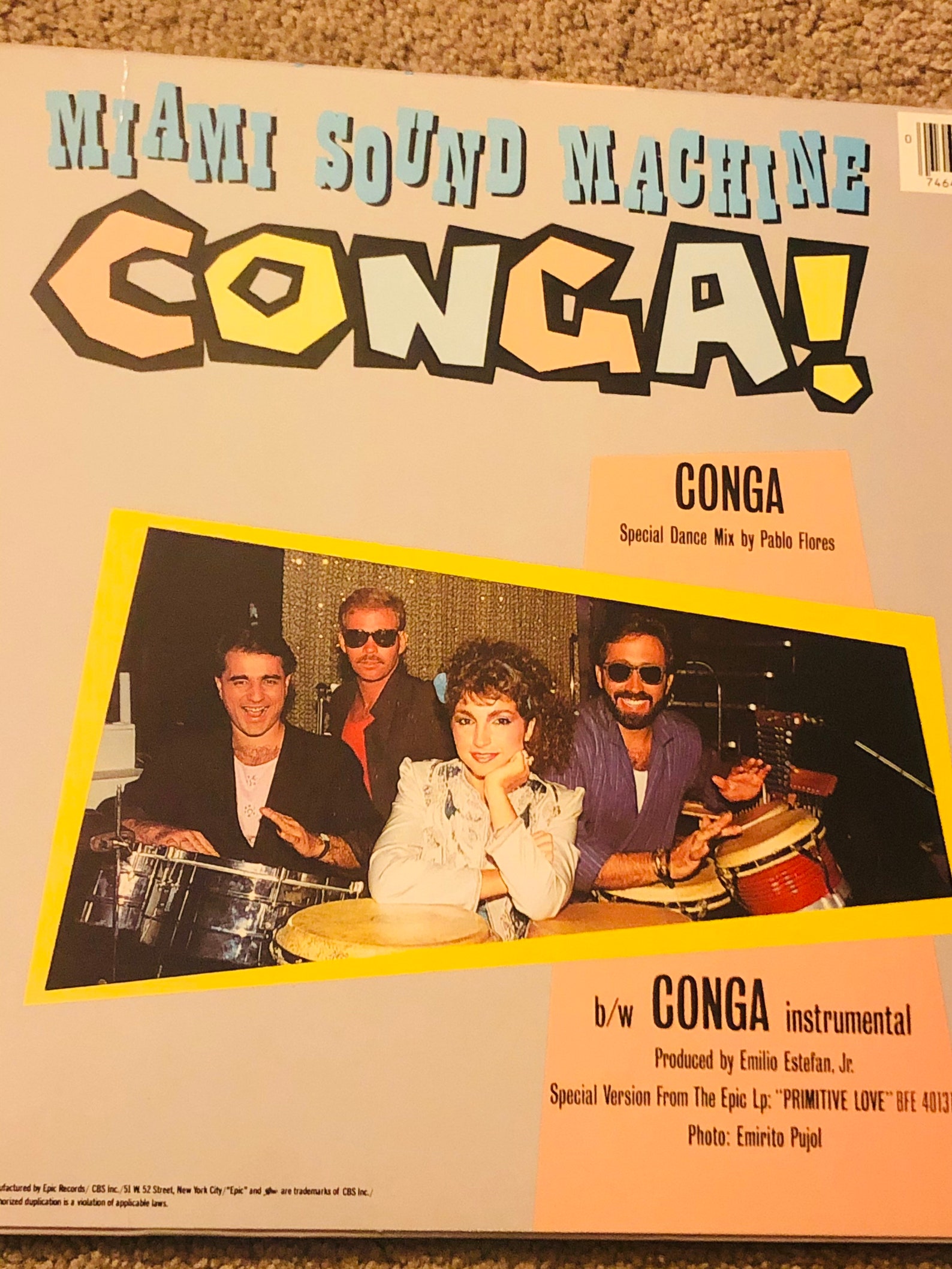 Miami Sound Machine conga dance Mix 1985 Epic Records Etsy