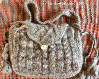 Hand Knit Wool Purse