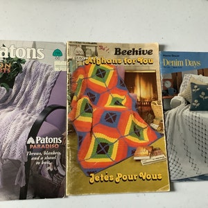 Collection of knitting and crochet patterns for afghans
