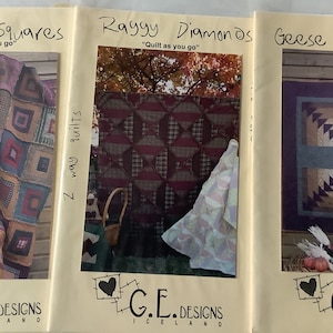 Set of three quilting patterns by G.E.Designs