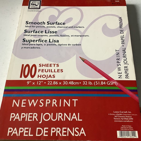 2 pads Loew & Cornell Newsprint