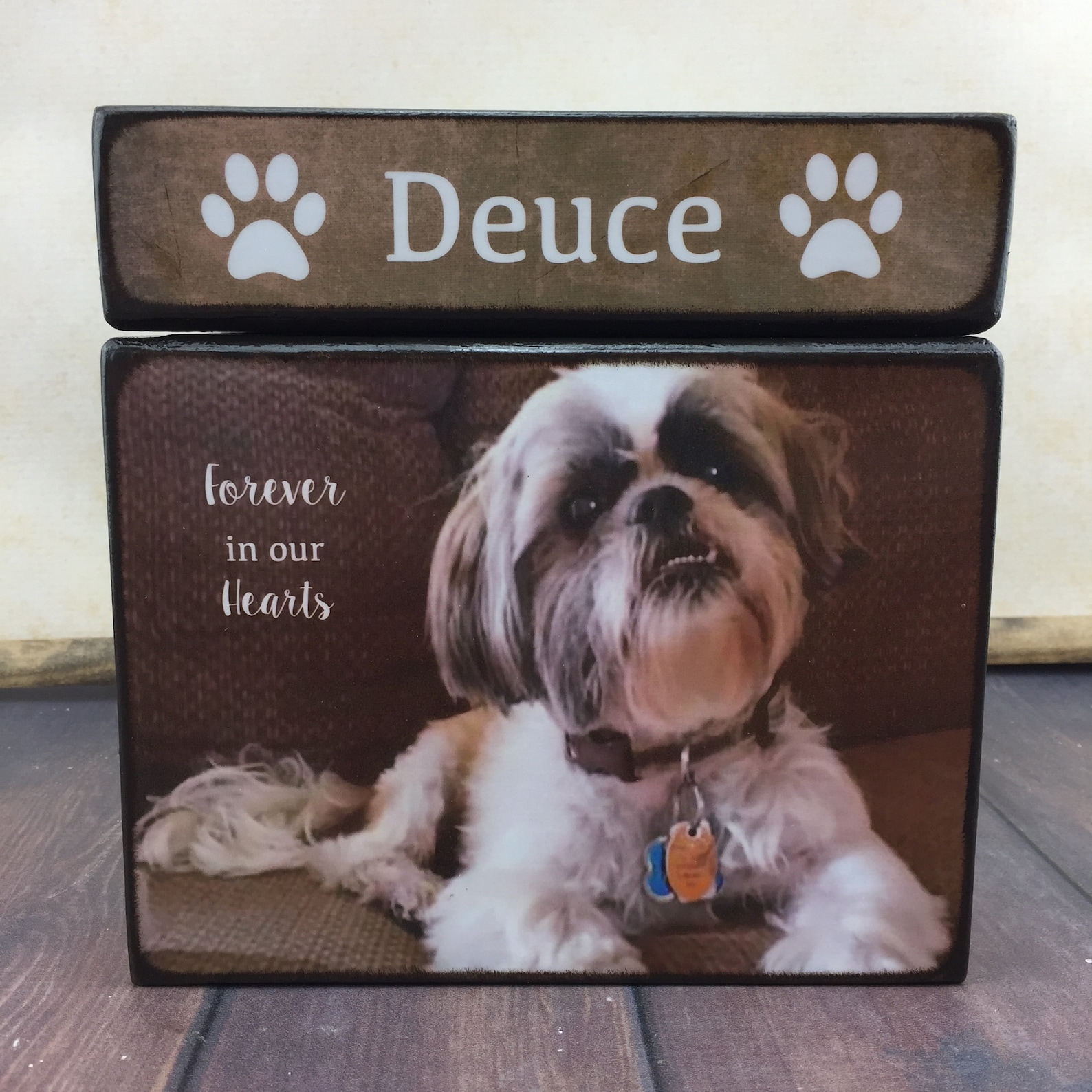 Pet Urn for Dogs Wood Dog Urn Custom Pet Memorial Keepsake Etsy