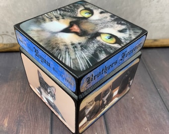 Cat Urn, Pet Urn for cats, Cat urn with picture, Cat Urn for ashes