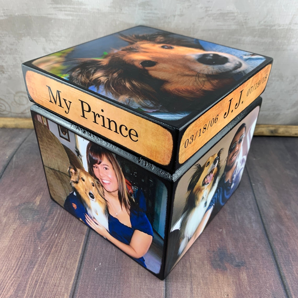 Pet Keepsake Box Personalized wood keepsake chest with Etsy