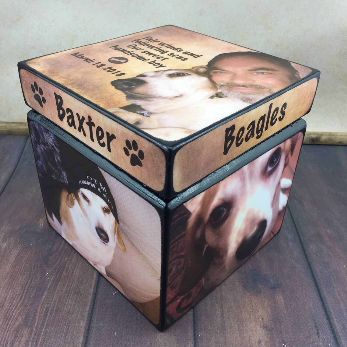 Pet Keepsake Box Personalized Wood Keepsake Chest With Etsy