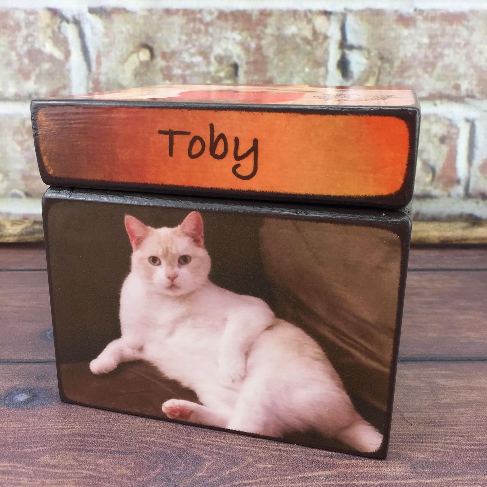 Cat Urn Pet Urn for Cats Cat Urn With Picture Cat Urn for Etsy