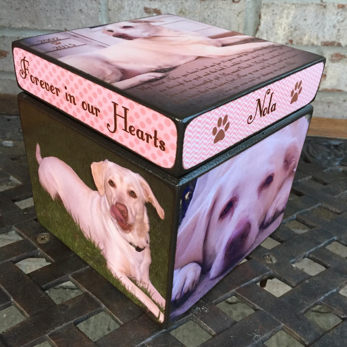 Pet Keepsake Box Personalized wood keepsake chest with Etsy