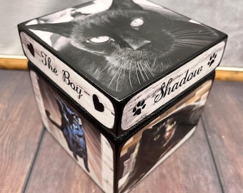 Pet Urn for Cats, Cat Photo Pet Urn, Cat Urn for ashes, Cat Urn with picture, Small Cat Urn