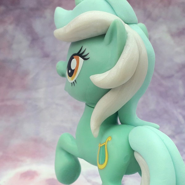 Custom My little Pony Lyra Heartstrings - Showaccurate Hairstyle  - MLPFIM G4 - Polymer Clay Sculpture