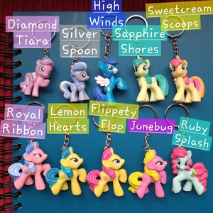 Handmade My Little Pony Figure Keyring: Upcycled Kitsch Bag Charm