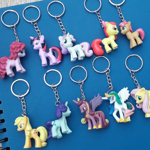 My little Pony FIM Handmade upcycled Busy Book Figure Bag Charm various designs MLP Kitsch Kawaii Novelty Blind Bag Key Ring