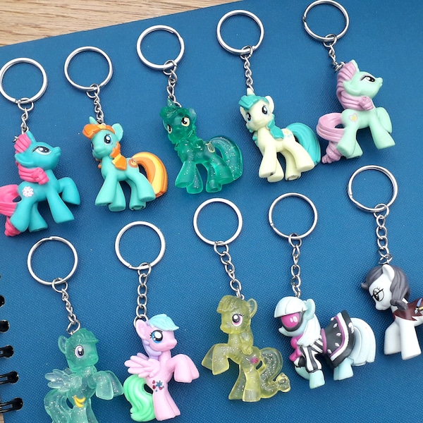 My little Pony FIM Handmade upcycled Blind Bag Figure Bag Charm various designs MLP Kitsch Kawaii Novelty Key Ring