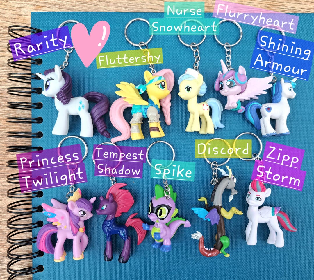 Mlp Key Rings Handmade My Little Pony Figure Keyring: Upcycled Blind Bag Charm - Etsy
