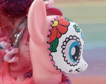Custom My little Pony Day of the Dead Pinkie Pie - MLPFIM G4 - Sugarskull - Dia de los muertos - Fashion Style Pony