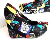 Star Wars Inspired Wedges - Custom Wedges - Women's Shoes - Wedge Pumps - Platform Wedges - Custom Shoes - Wedding - Birthday Gift - Shoes