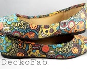 Dia De Los Muertos Flats - - Custom Flats - Ballet Flats - Women's Flats - Women's Shoes - Custom Shoes - Wedding - Birthday Gift - Shoes