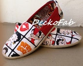 Betty Boop Inspired TOMS - Custom Toms - Women's Custom Shoes - Canvas Shoes - Flats - Birthday Gift - Wedding - Shoes - Gift - Casual