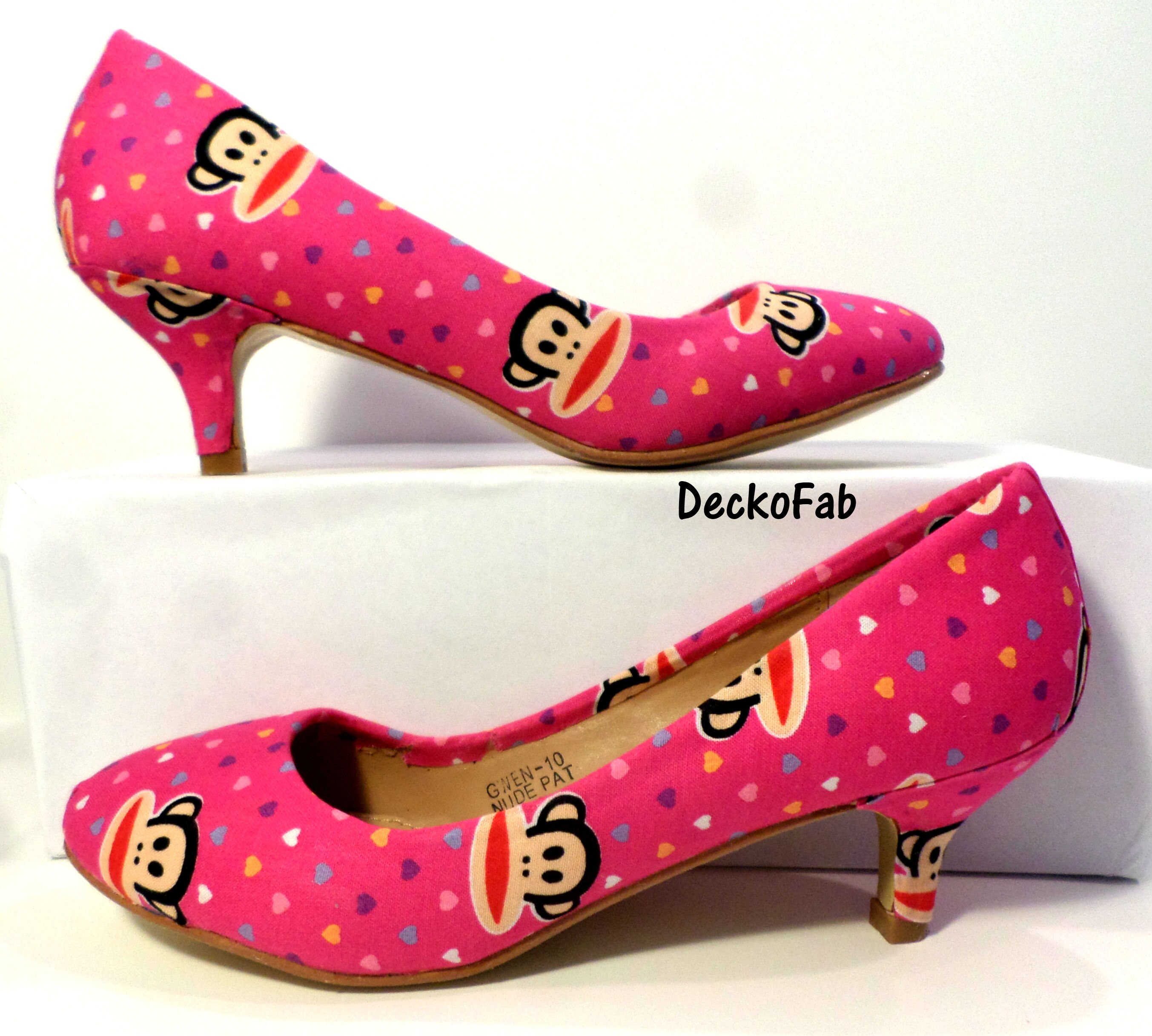 pink low heel shoes
