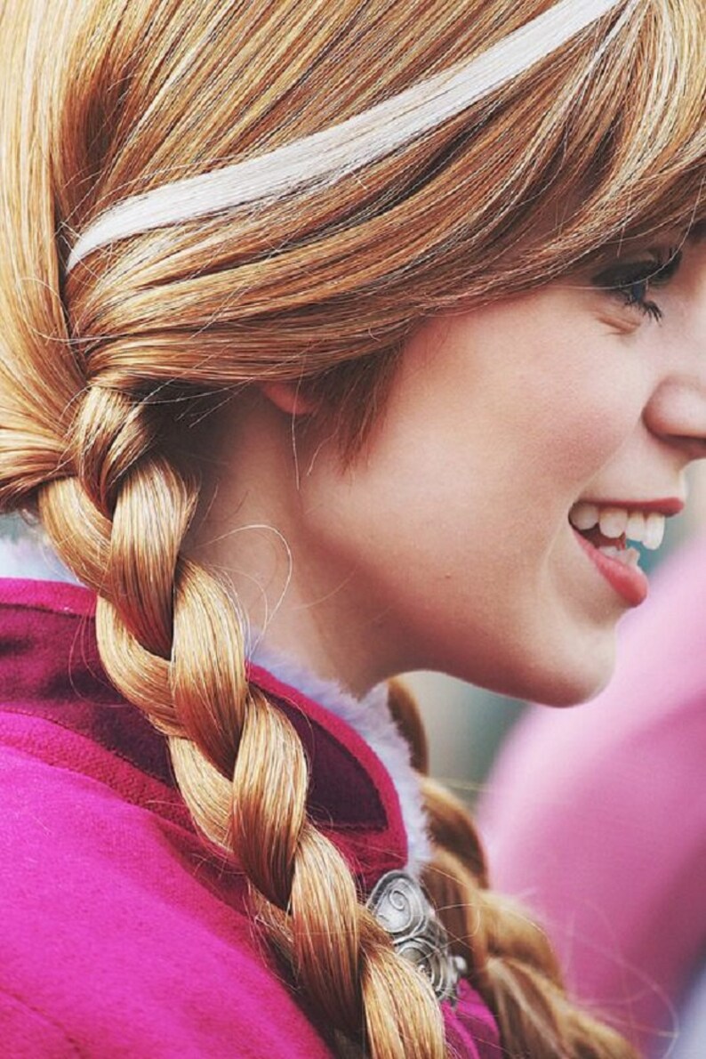 Princess Anna White Hair Stripe Streak Fits Children Etsy