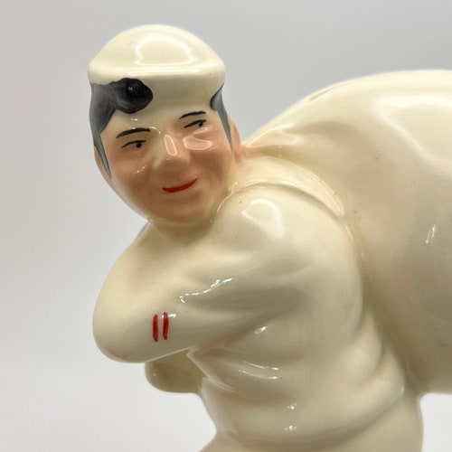 The Seaman's Bank for shops Savings WWII Ceramic Sailor Coin Bank Piggy Bank Money Bag