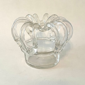 Vintage antike geblasene Glas-Krone-viktorianische Braut-Bank-Blumen-Frosch