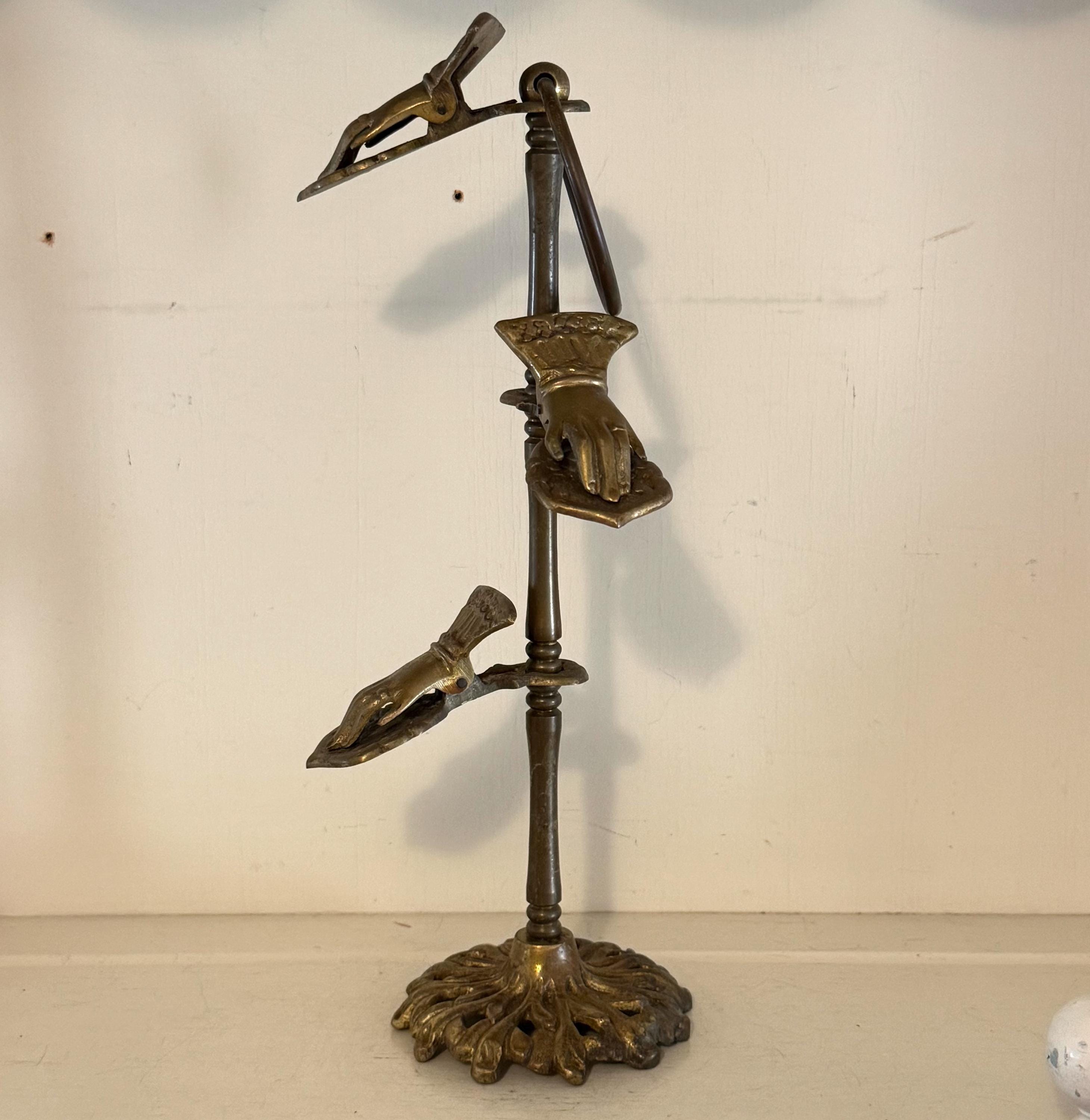 Antique Brass Hand Clip Stand - Etsy