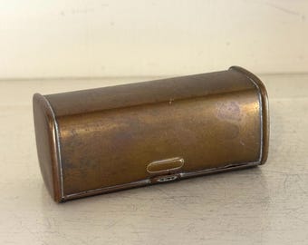 Vintage Brass Lipstick Holder Case | Engraved “Individually Yours” | Mid Century Vanity Storage