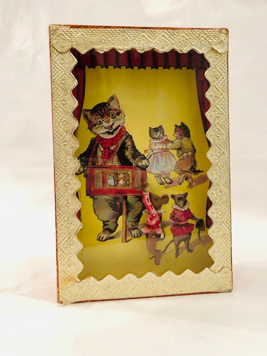 シャックマン製キャット&マウスサンドアクショントイ Vintage Toy Mystery Motion Cat and Mouse Sand Action Toy Box Mouse