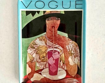 Vintage Vogue Cover Trinket Tray | Italian Melamine Vanity Dish