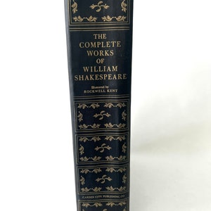 The Complete Works of The William Shakespeare Illustrated Rockwell Kent Large Decorative Black Vintage Hardback Book Cambridge Edition Text