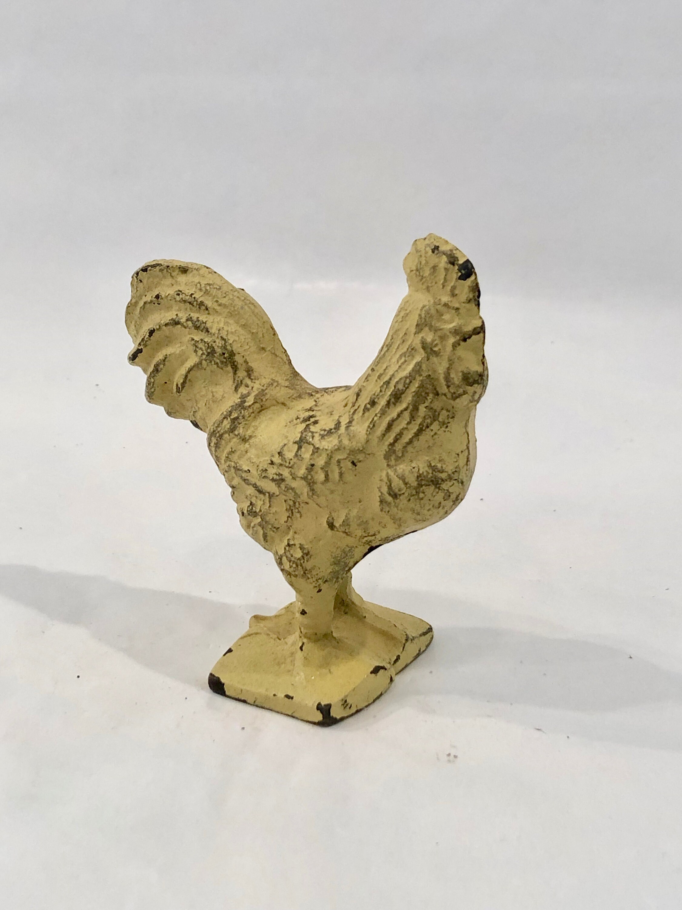Chicken Coop Garden Figure Small Solid Cast Iron Decorative