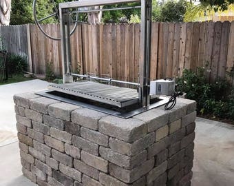 grill santa maria argentine height adjustable crank grills stainless bbq visit rotisserie