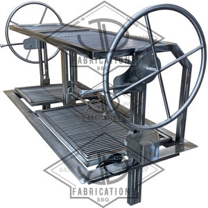 60 Inch Argentine Style BBQ Grill with Height Adjustable Rotisserie