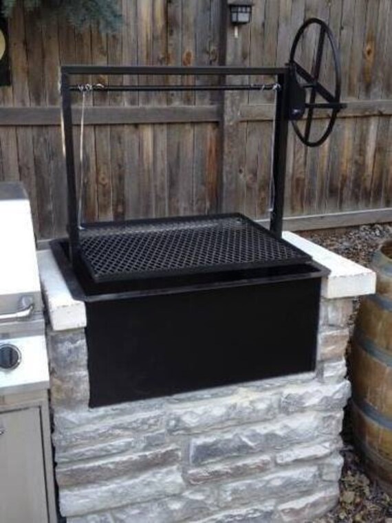 36x24 Single Crank Countertop Drop In Firebox Etsy