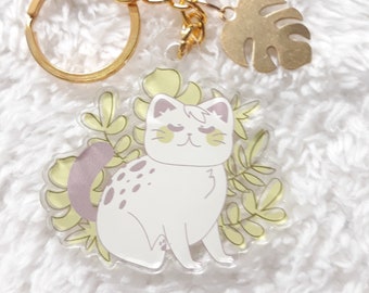 Cute Cat Acrylic Keychain | Basil