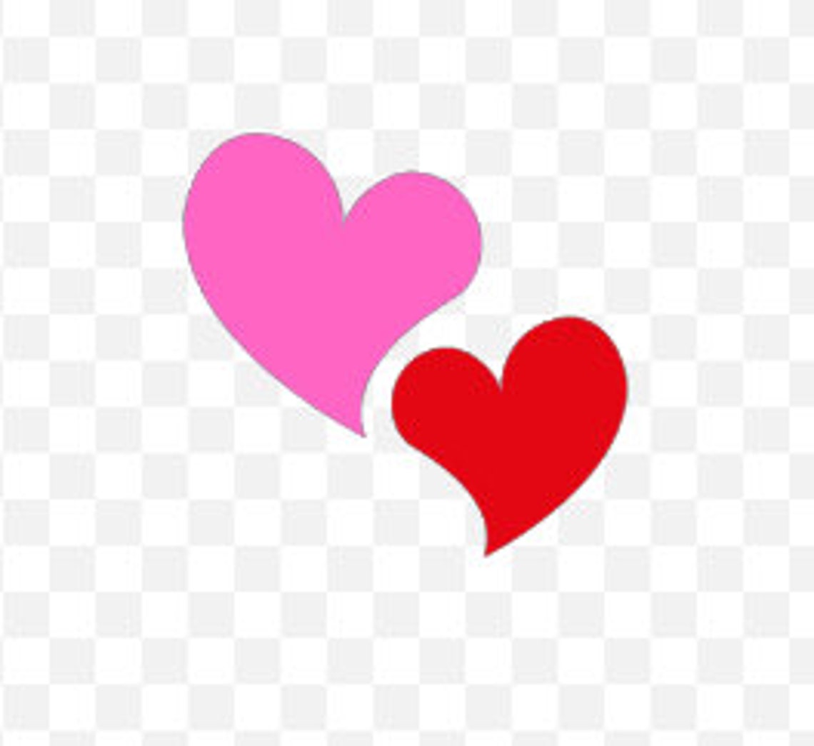 Hearts Svg, Pink Heart, Red Heart, 2 Hearts, Transparent Double Hearts