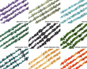 Natural Chip Beads, 34 Inch, Genuine Chip Strands, Drilled Strung Nugget Beads, 3-7mm, Polished, GemMartUSA (70001)