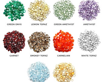 Facettierte Edelsteine, 100% natürliche Halbedelsteine, facettierte lose Edelsteine, 4-8 mm, gemischt, 50 Karat, 60001