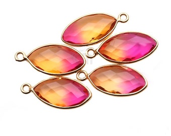 Queen of Hearts. Rose Ruby Aura Quartz Neck