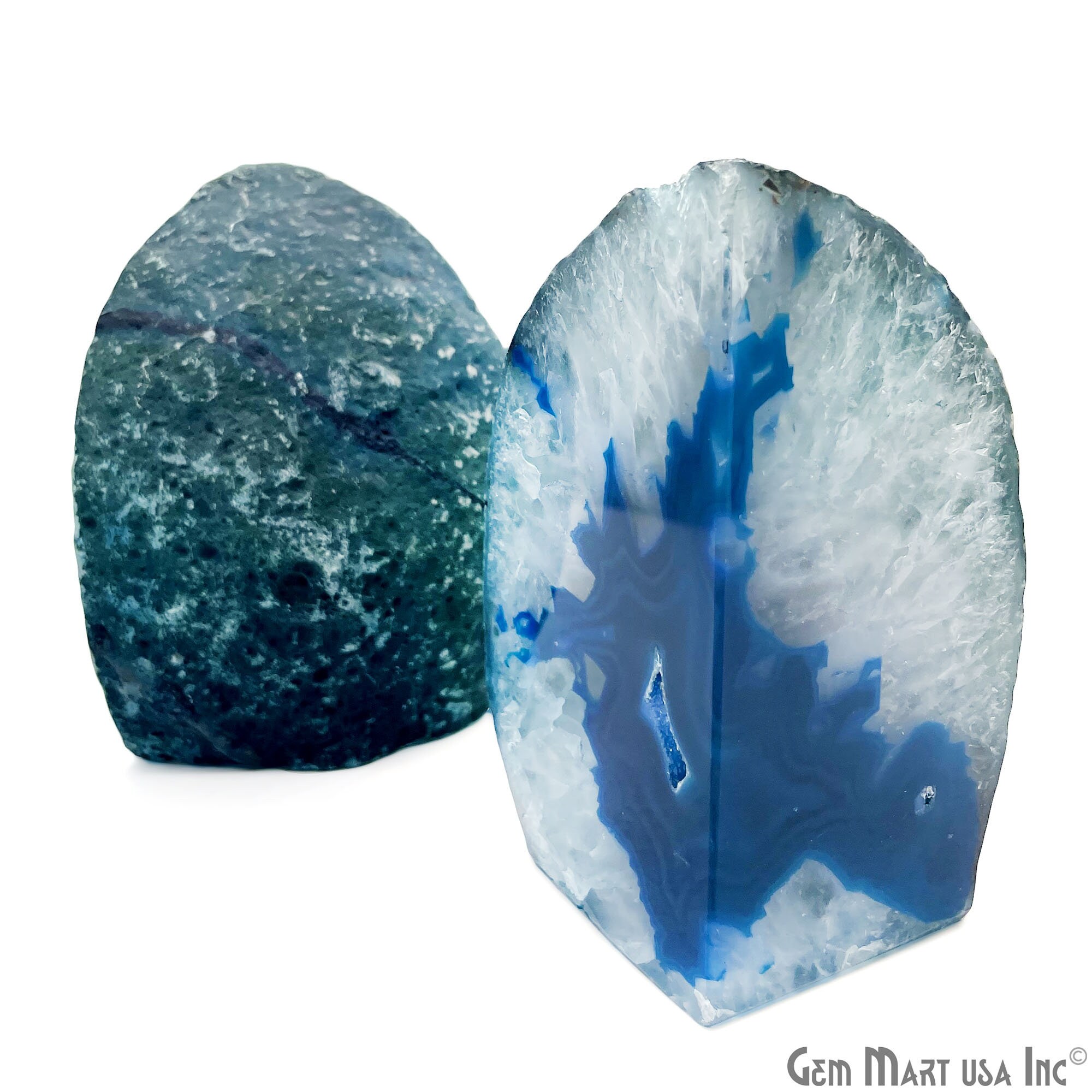 Natürlicher Achat Buchsend Gefärbte Geode Bookend | Etsy