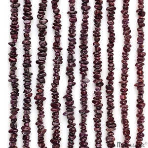 Ruby Chip Beads, 34 Inch, Natural Chip Strands, Drilled Strung Nugget Beads, 3-7mm, Polished, GemMartUSA CHRB-70001 image 3