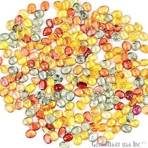Multi Sapphire Wholesale Gemstones, 100% Natural Precious Gems, Multi Color Faceted Loose Gems, 5x4mm, Mixed, 5 Carats, GemMartUSA, MS-60016